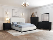 Fairfax Solid Wood And Oak Veneer Nightstand in Black - 311Black-NS