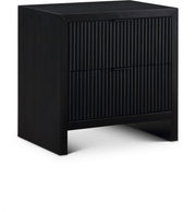 Fairfax Solid Wood And Oak Veneer Nightstand in Black - 311Black-NS