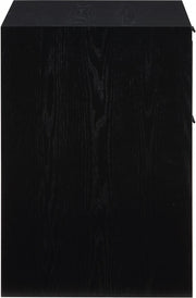 Fairfax Solid Wood And Oak Veneer Nightstand in Black - 311Black-NS