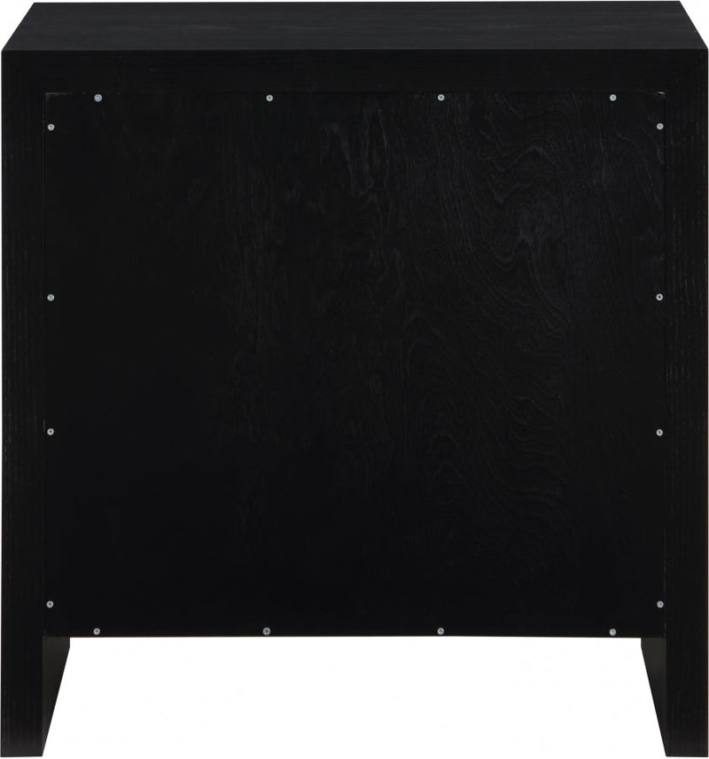 Fairfax Solid Wood And Oak Veneer Nightstand in Black - 311Black-NS