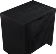 Fairfax Solid Wood And Oak Veneer Nightstand in Black - 311Black-NS