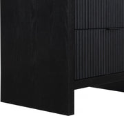 Fairfax Solid Wood And Oak Veneer Nightstand in Black - 311Black-NS