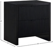 Fairfax Solid Wood And Oak Veneer Nightstand in Black - 311Black-NS