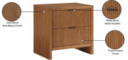 Fairfax Solid Wood And Oak Veneer Nightstand in Brown - 311Walnut-NS
