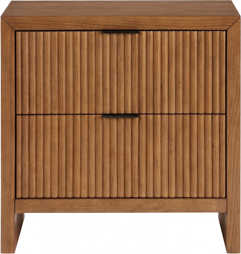 Fairfax Solid Wood And Oak Veneer Nightstand in Brown - 311Walnut-NS
