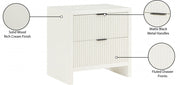 Fairfax Solid Wood And Oak Veneer Nightstand in Cream - 311Cream-NS