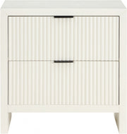 Fairfax Solid Wood And Oak Veneer Nightstand in Cream - 311Cream-NS
