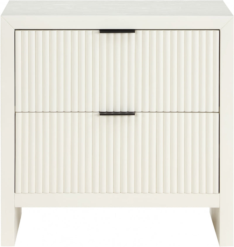 Fairfax Solid Wood And Oak Veneer Nightstand in Cream - 311Cream-NS