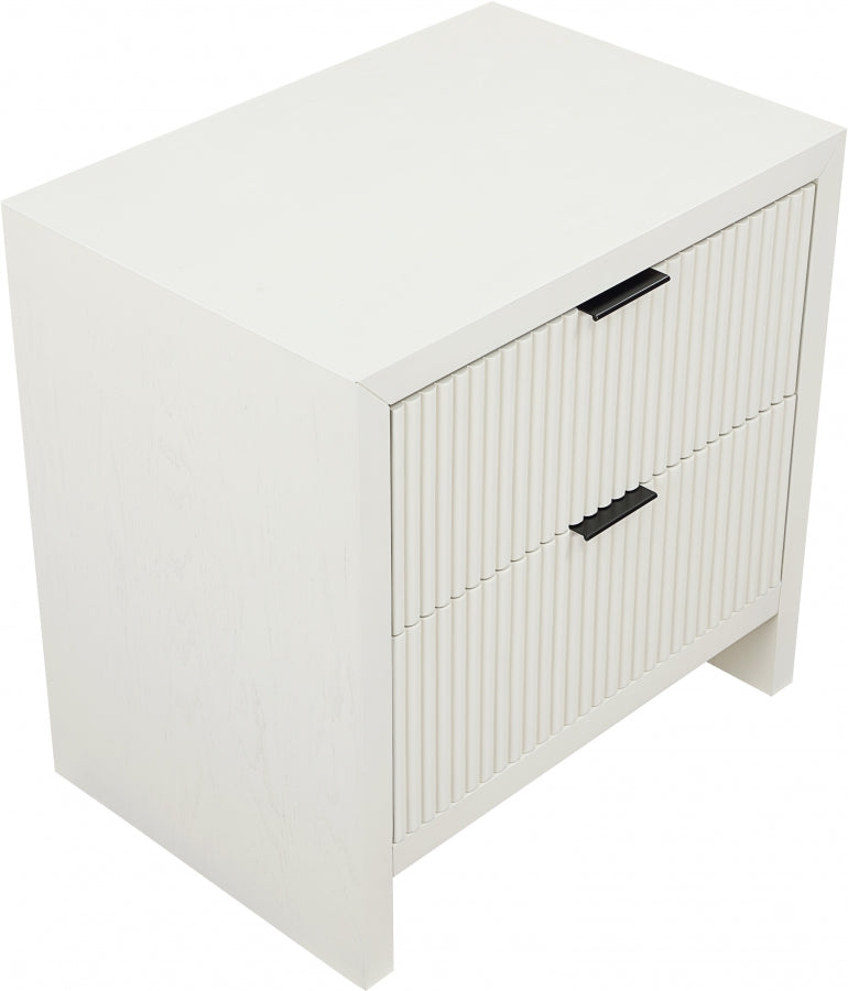 Fairfax Solid Wood And Oak Veneer Nightstand in Cream - 311Cream-NS
