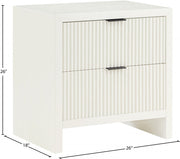 Fairfax Solid Wood And Oak Veneer Nightstand in Cream - 311Cream-NS