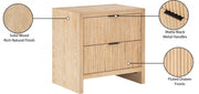 Fairfax Solid Wood And Oak Veneer Nightstand in Natural - 311Natural-NS