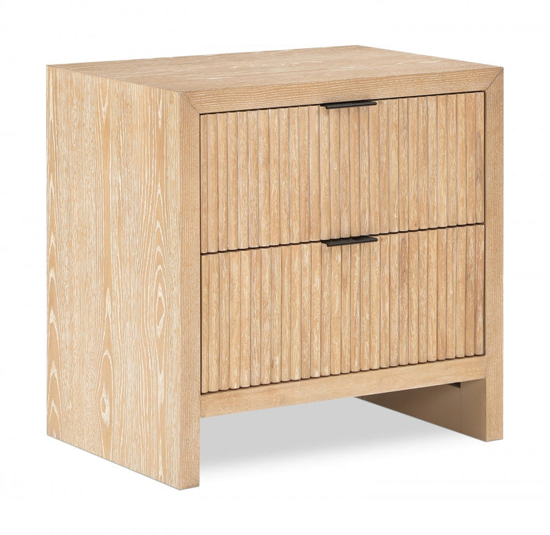 Fairfax Solid Wood And Oak Veneer Nightstand in Natural - 311Natural-NS
