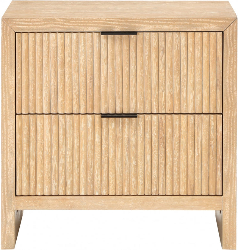 Fairfax Solid Wood And Oak Veneer Nightstand in Natural - 311Natural-NS