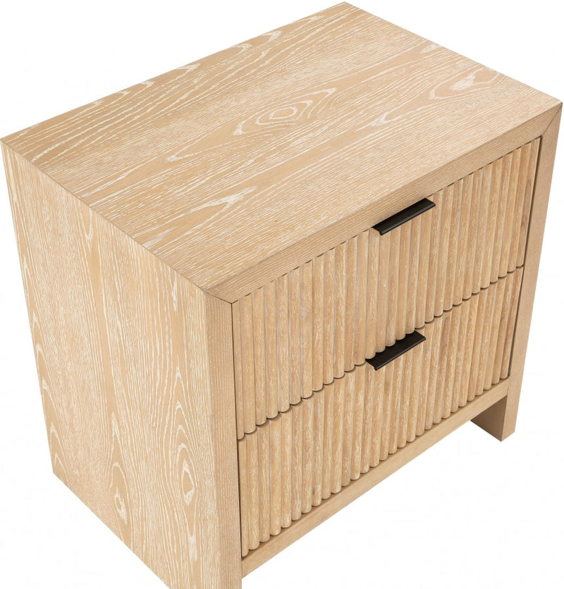 Fairfax Solid Wood And Oak Veneer Nightstand in Natural - 311Natural-NS