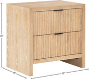 Fairfax Solid Wood And Oak Veneer Nightstand in Natural - 311Natural-NS