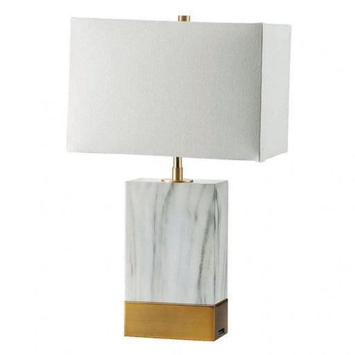 Faith White/Gold Table Lamp - L731197-GL