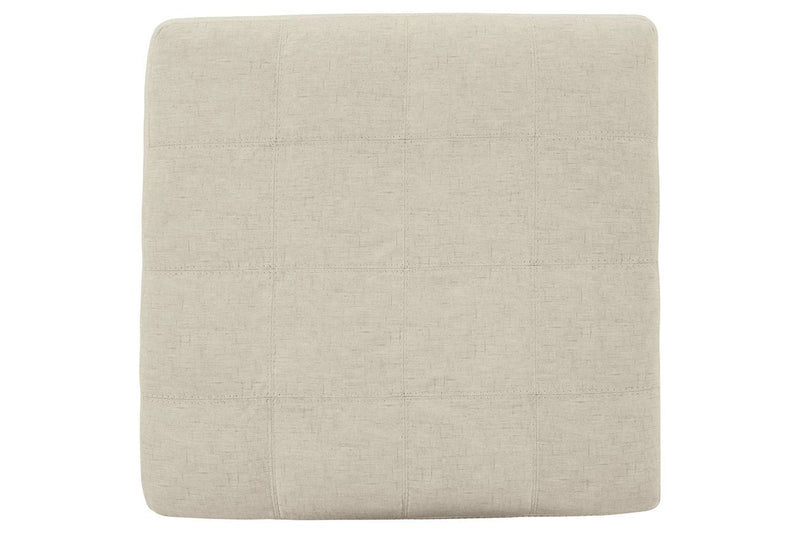Falkirk Parchment Oversized Accent Ottoman - Gate FurnitureOttoman