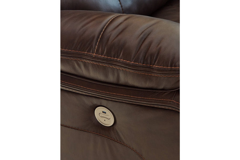 Family Circle Dark Brown 3 - Piece Power Reclining Sectional - Gate FurniturePower Reclining Sectional