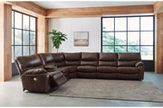 Family Circle Dark Brown 4 - Piece Power Reclining Sectional - Gate FurniturePower Reclining Sectional