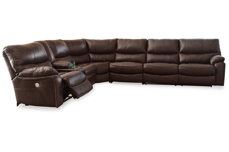 Family Circle Dark Brown 4 - Piece Power Reclining Sectional - Gate FurniturePower Reclining Sectional