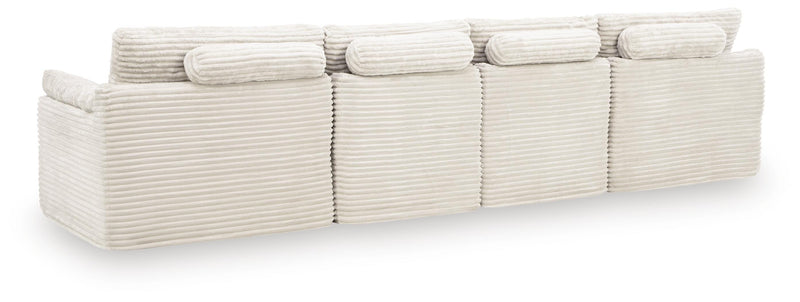 Fannin Ivory 4-Piece Sectional with Ottoman - PC84304S1