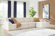 Fannin Ivory 4-Piece Sectional with Ottoman - PC84304S1