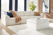 Fannin Ivory 4-Piece Sectional with Ottoman - PC84304S1