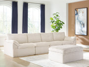 Fannin Ivory 4-Piece Sectional with Ottoman - PC84304S1
