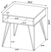 Fanning Engineered Wood Side End Table Golden Oak - 723367