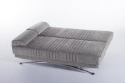 Fantasy 3 Seat Sleeper (Valencia Grey Plain Fabric) 1 Piece - Gate FurnitureSleeper Sofa