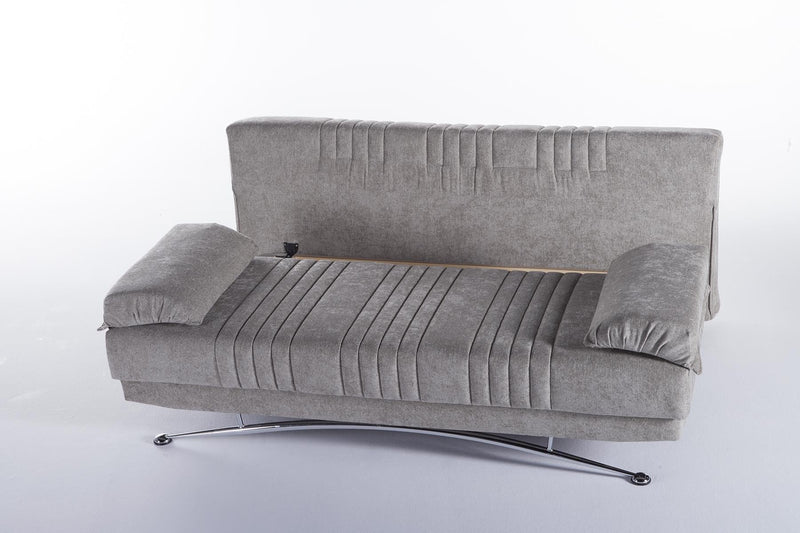 Fantasy 3 Seat Sleeper (Valencia Grey Plain Fabric) 1 Piece - Gate FurnitureSleeper Sofa