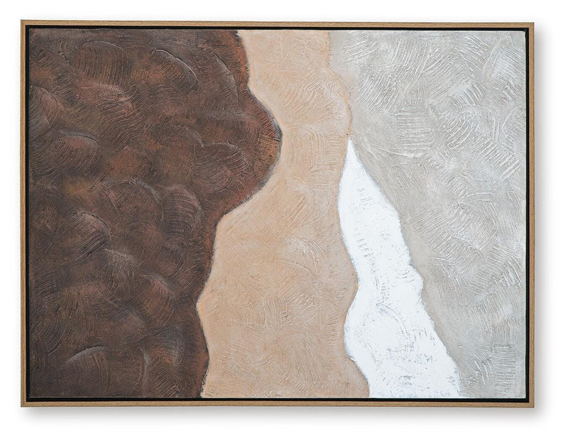 Fanthorne Tan/Brown/White Wall Art - A8000500