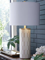 Faridworth White/Gold Finish Table Lamp - L235954