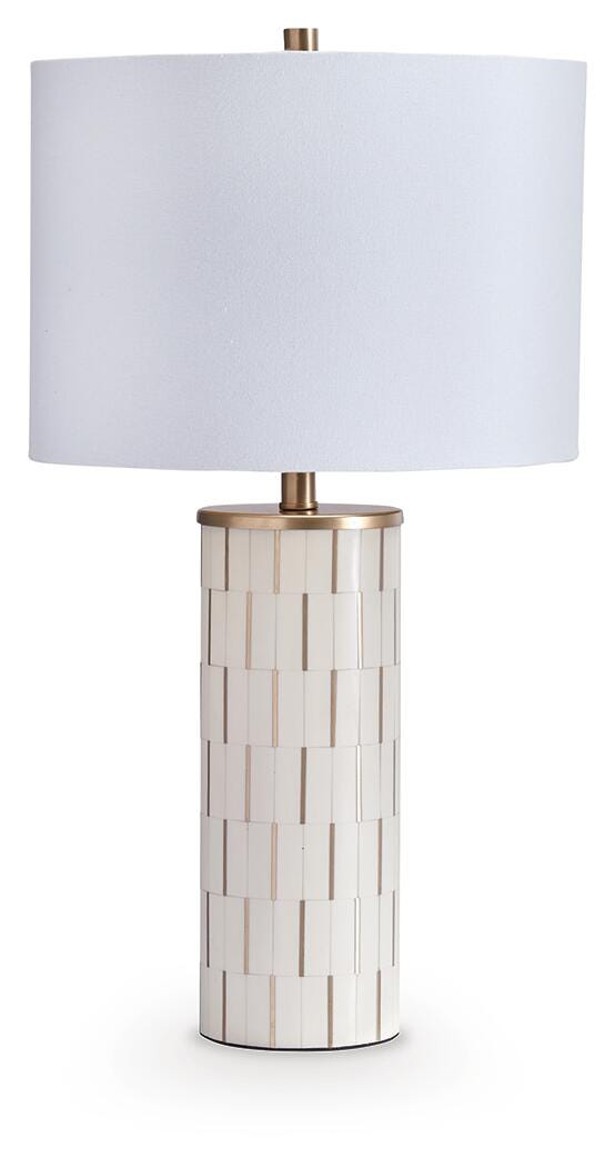 Faridworth White/Gold Finish Table Lamp - L235954