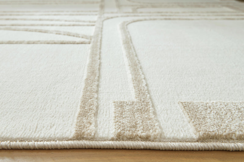 Farongrove Ivory/Beige 5'3" x 7' Area Rug - R407672