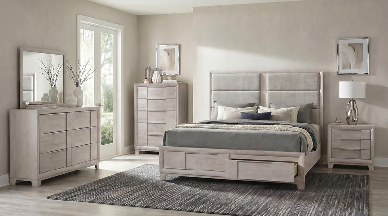 Farre 2-drawer Nightstand Bedside Table Washed Grey - 225112