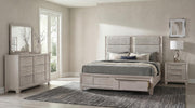 Farre 4-piece Eastern King Bedroom Set Washed Grey - 225110KE-S4