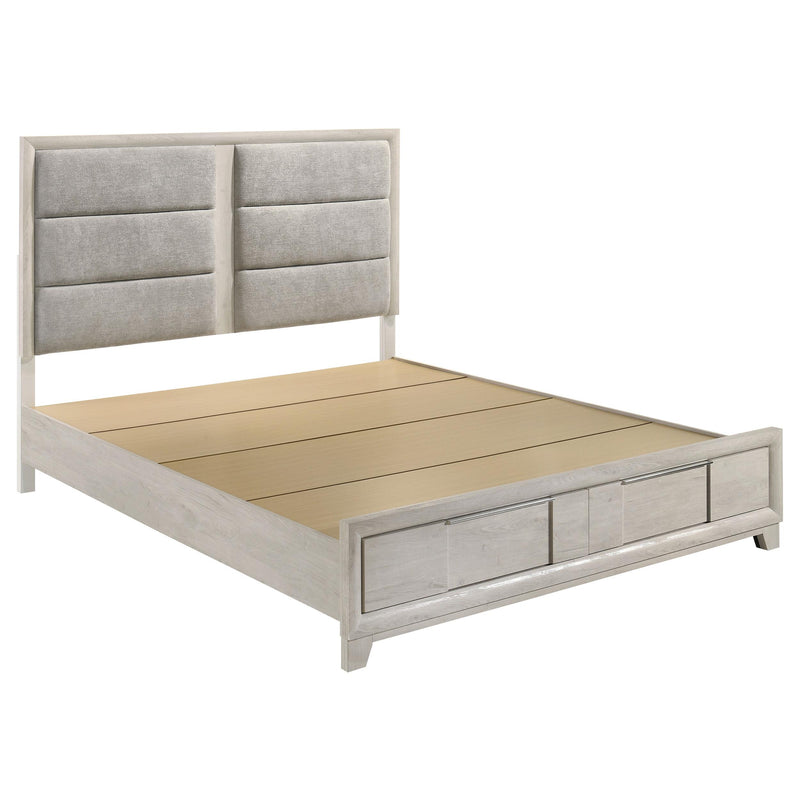 Farre 4-piece Eastern King Bedroom Set Washed Grey - 225110KE-S4