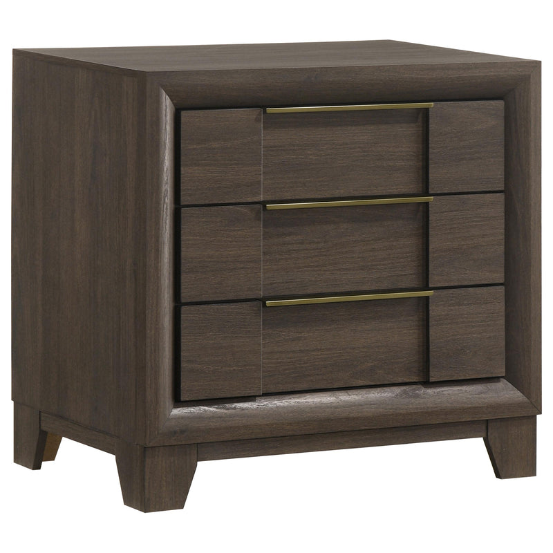 Farre 4-piece Eastern King Storage Bedroom Set Dark Brown / Beige - 225320KE-S4