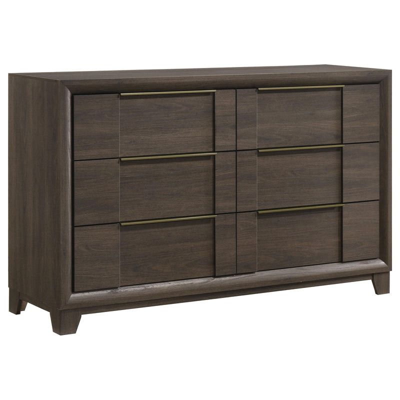 Farre 4-piece Eastern King Storage Bedroom Set Dark Brown / Beige - 225320KE-S4
