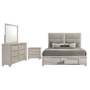 Farre 4-piece Queen Bedroom Set Washed Grey - 225110Q-S4