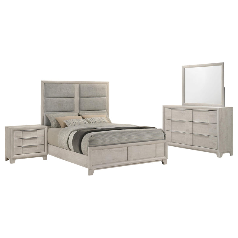 Farre 4-piece Queen Bedroom Set Washed Grey - 225111Q-S4