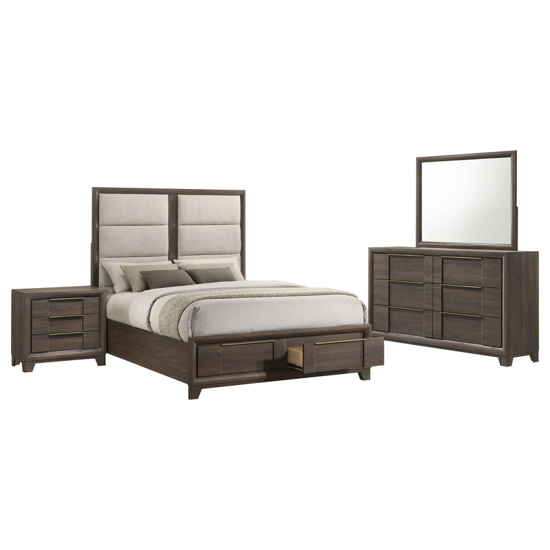 Farre 4-piece Queen Storage Bedroom Set Dark Brown - 225320Q-S4