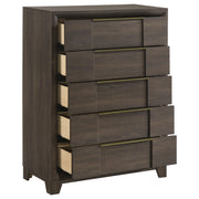 Farre 5-drawer Chest of Drawers Dark Brown - 225325
