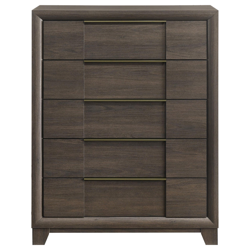 Farre 5-drawer Chest of Drawers Dark Brown - 225325