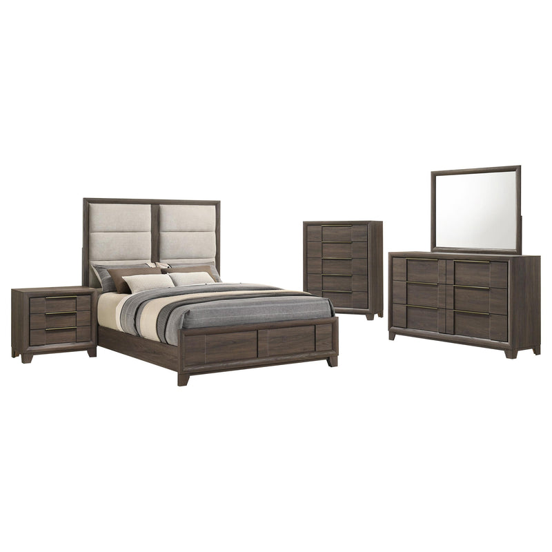 Farre 5-piece Eastern King Bedroom Set Dark Brown - 225321KE-S5