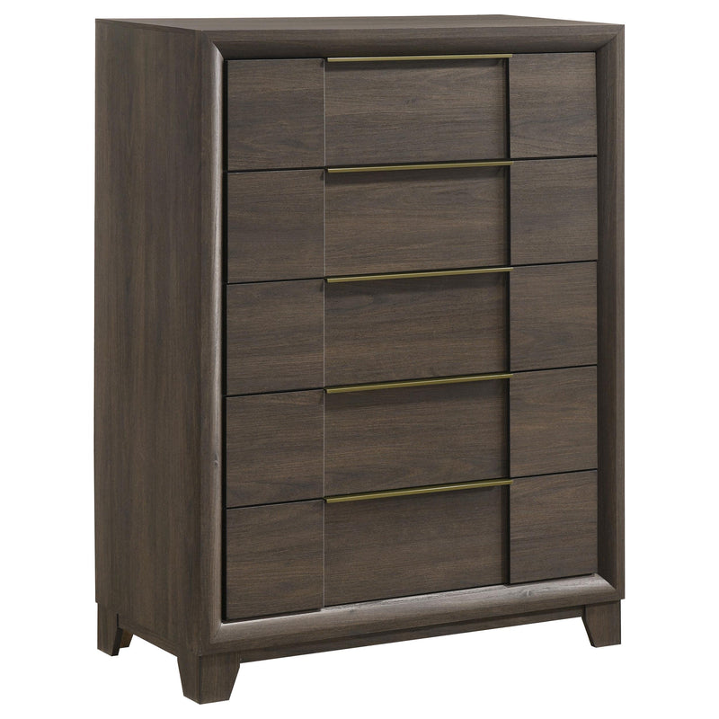 Farre 5-piece Eastern King Storage Bedroom Set Dark Brown - 225320KE-S5