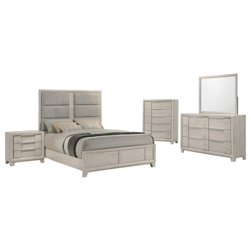 Farre 5-piece Queen Bedroom Set Washed Grey - 225111Q-S5