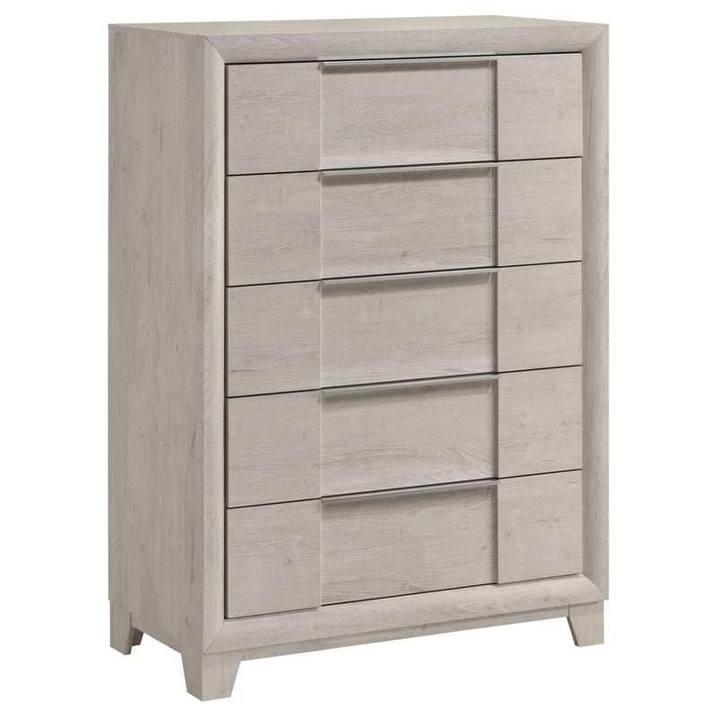 Farre 5-piece Queen Bedroom Set Washed Grey - 225111Q-S5