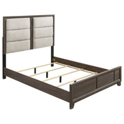Farre 5-piece Queen Upholstered Bedroom Set Dark Brown / Beige - 225321Q-S5